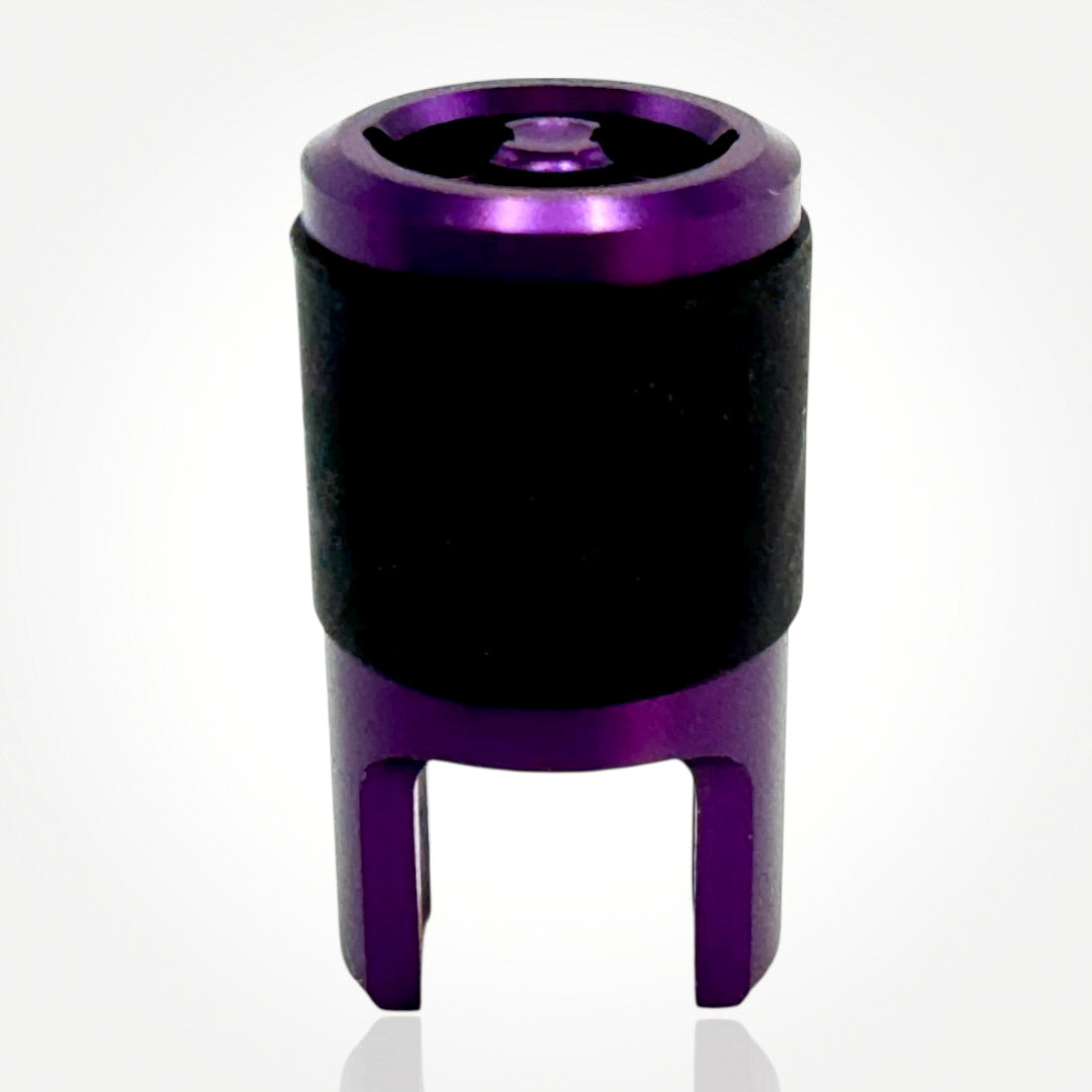 Clik Valve Quik Dust Caps (Set of 4) - Aluminum Clik-On / Pull-Off Caps with Built-In Valve Tool