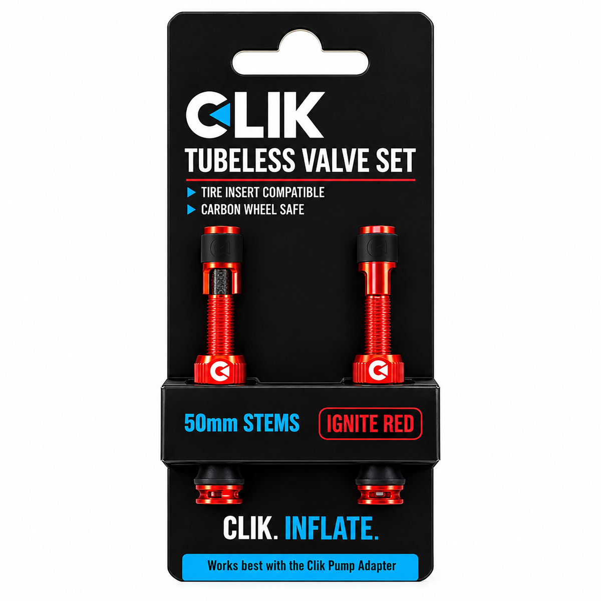 Clik Valve 無內胎氣門組 - 黑色