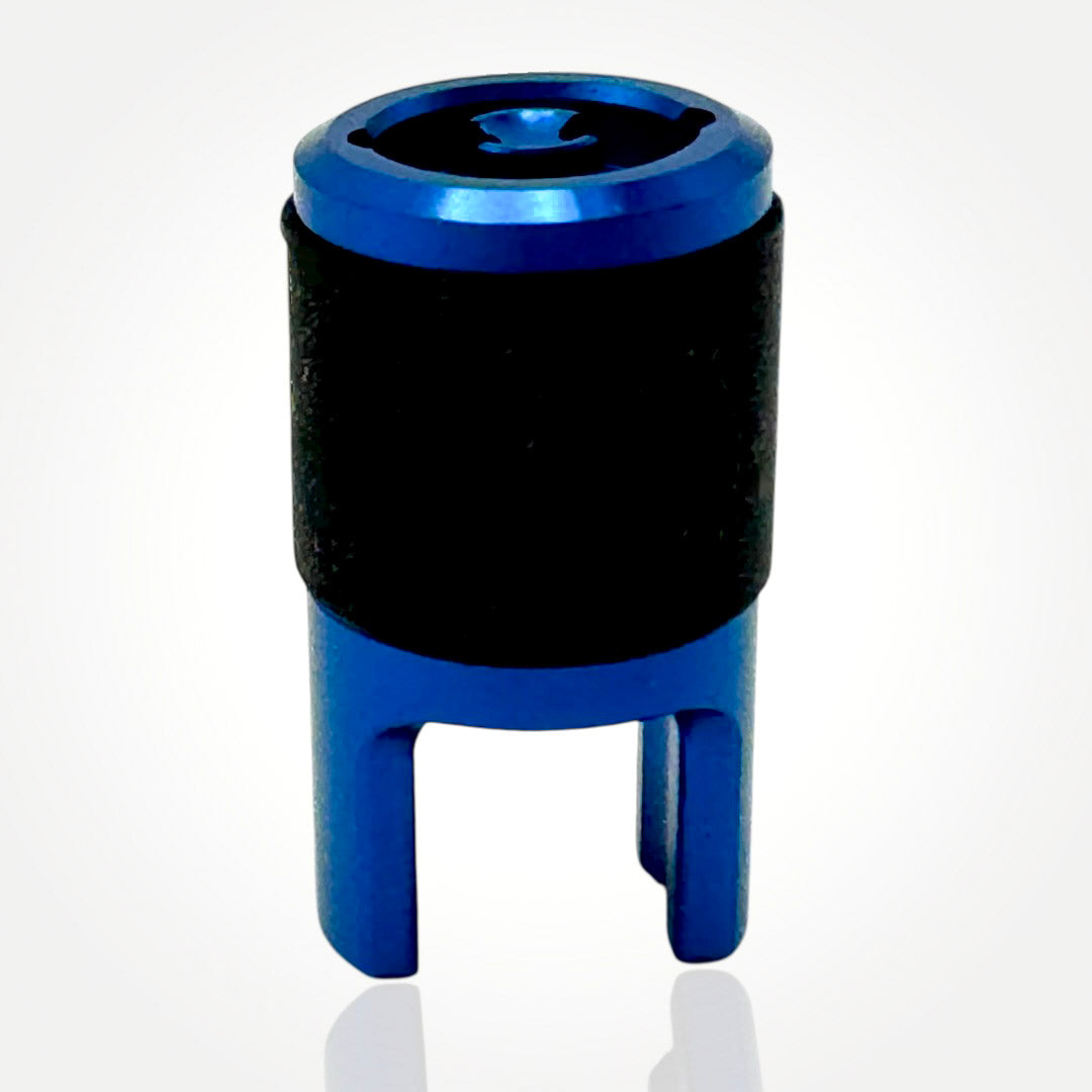 Clik Valve Quik Dust Caps (Set of 4) - Aluminum Clik-On / Pull-Off Caps with Built-In Valve Tool