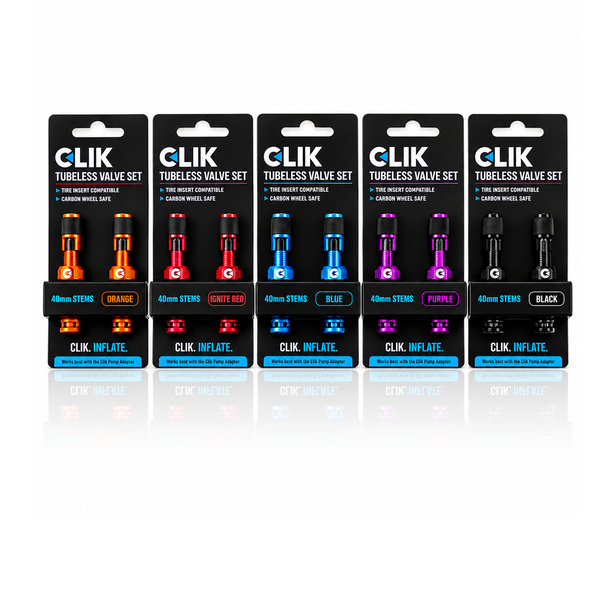 Clik Valve 無內胎氣門組 - 黑色
