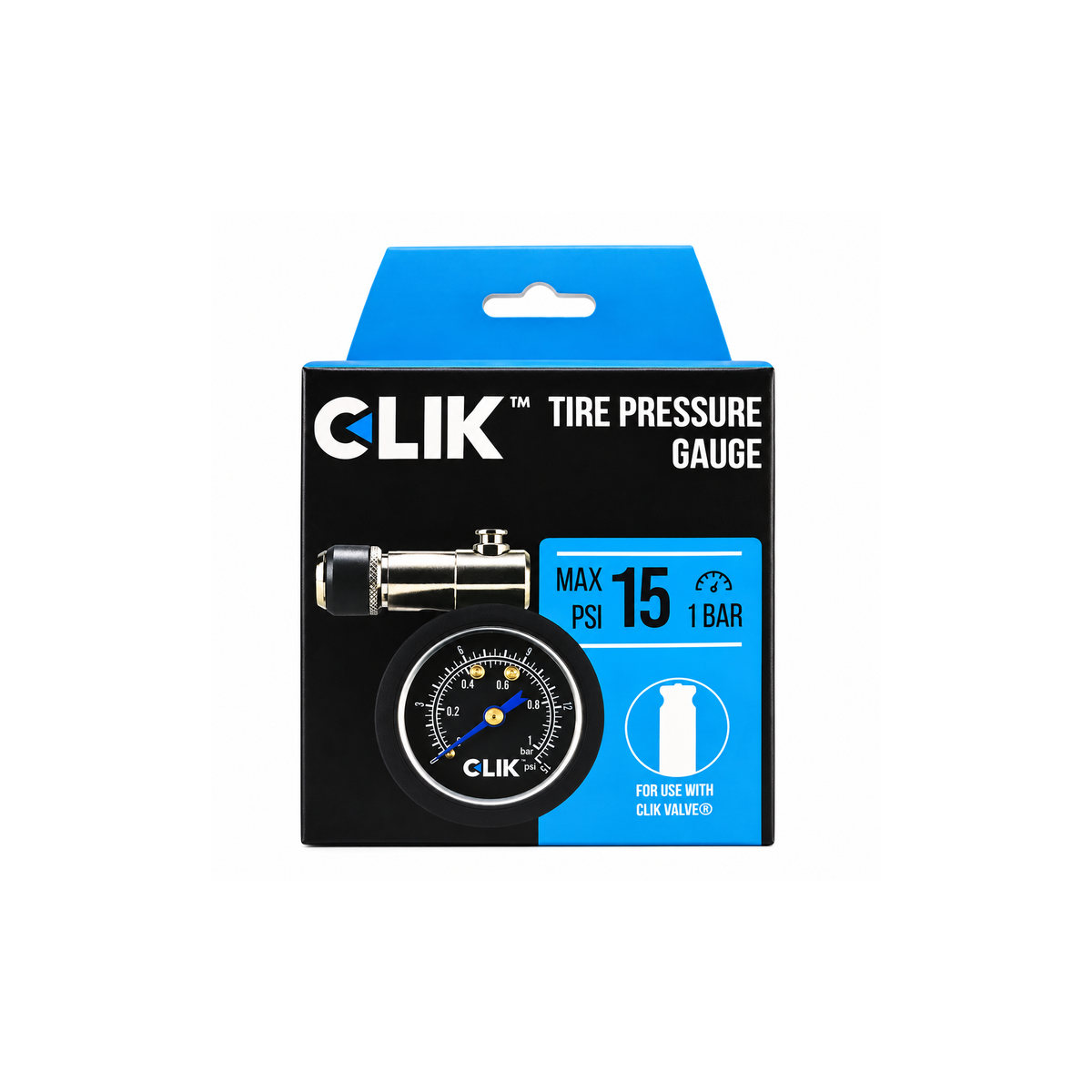Mechanical Tire Pressure Gauge for Clik Valve (Upgraded Clik Inlet)