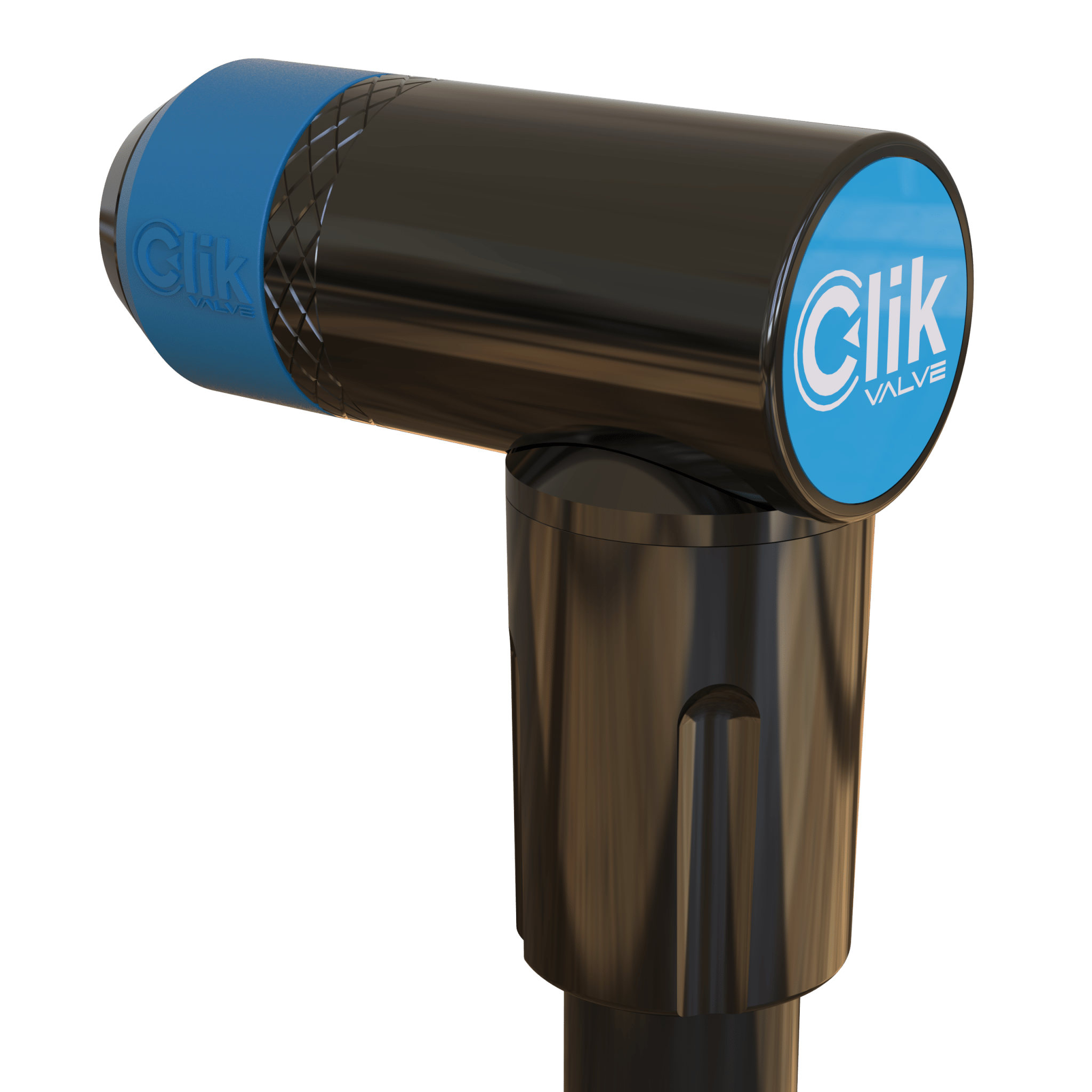 Clik 2 - in - 1 Right Angled Pump Head & Removeable Pump Adapter (Aluminum) - Clik Valve