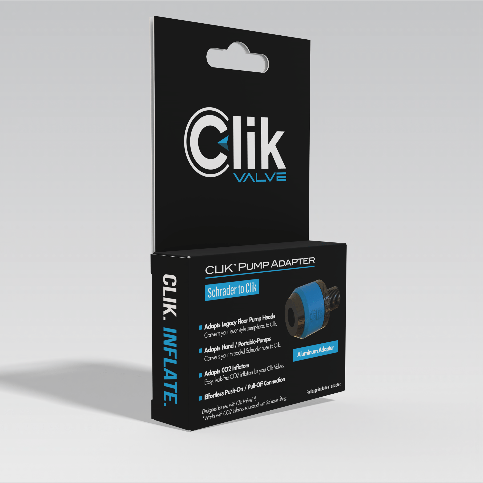Premium Clik Pump Head Adapter (Aluminum) - Clik Valve
