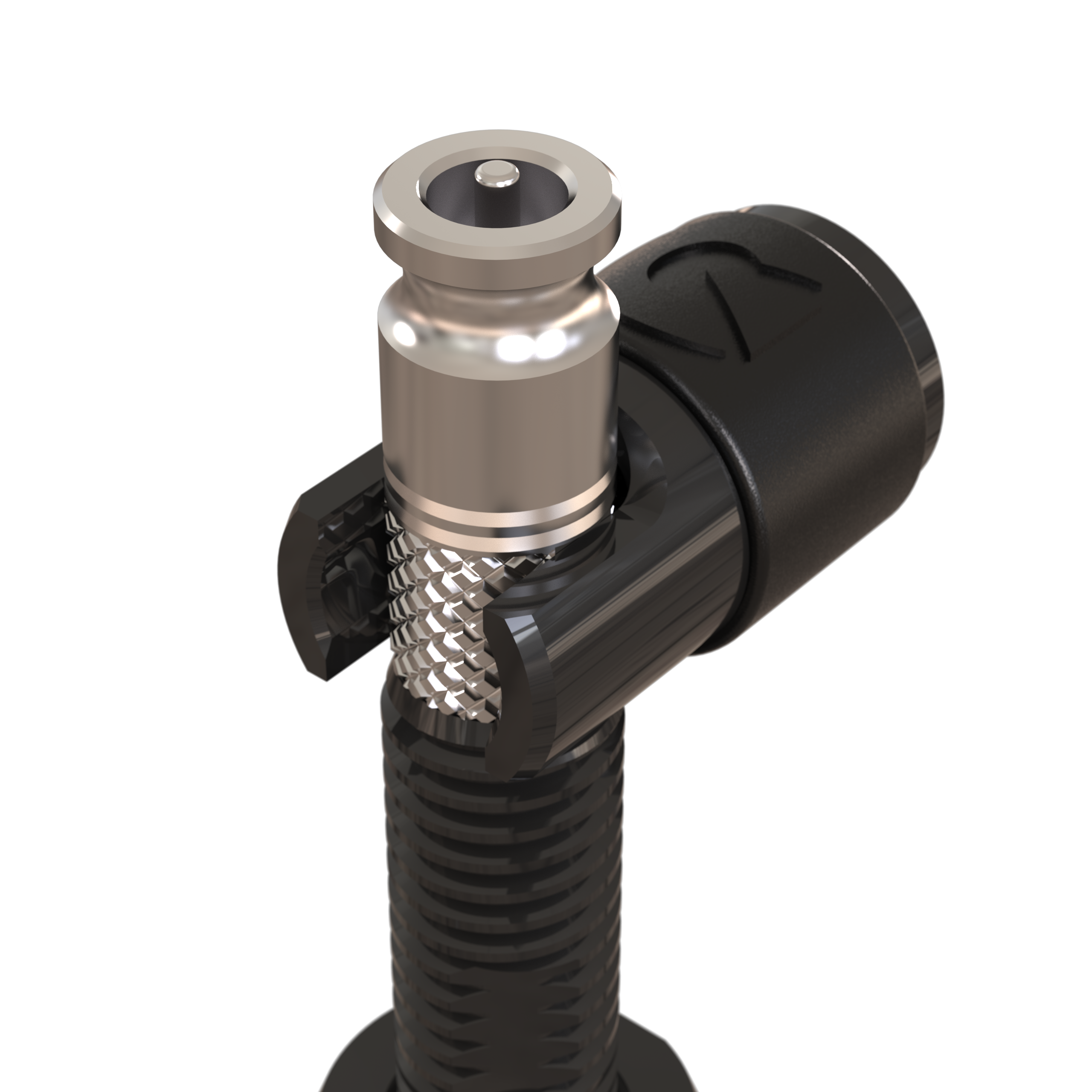 Clik Valve Quik Dust Caps (Set of 4) - Aluminum Clik-On / Pull-Off Caps with Built-In Valve Tool