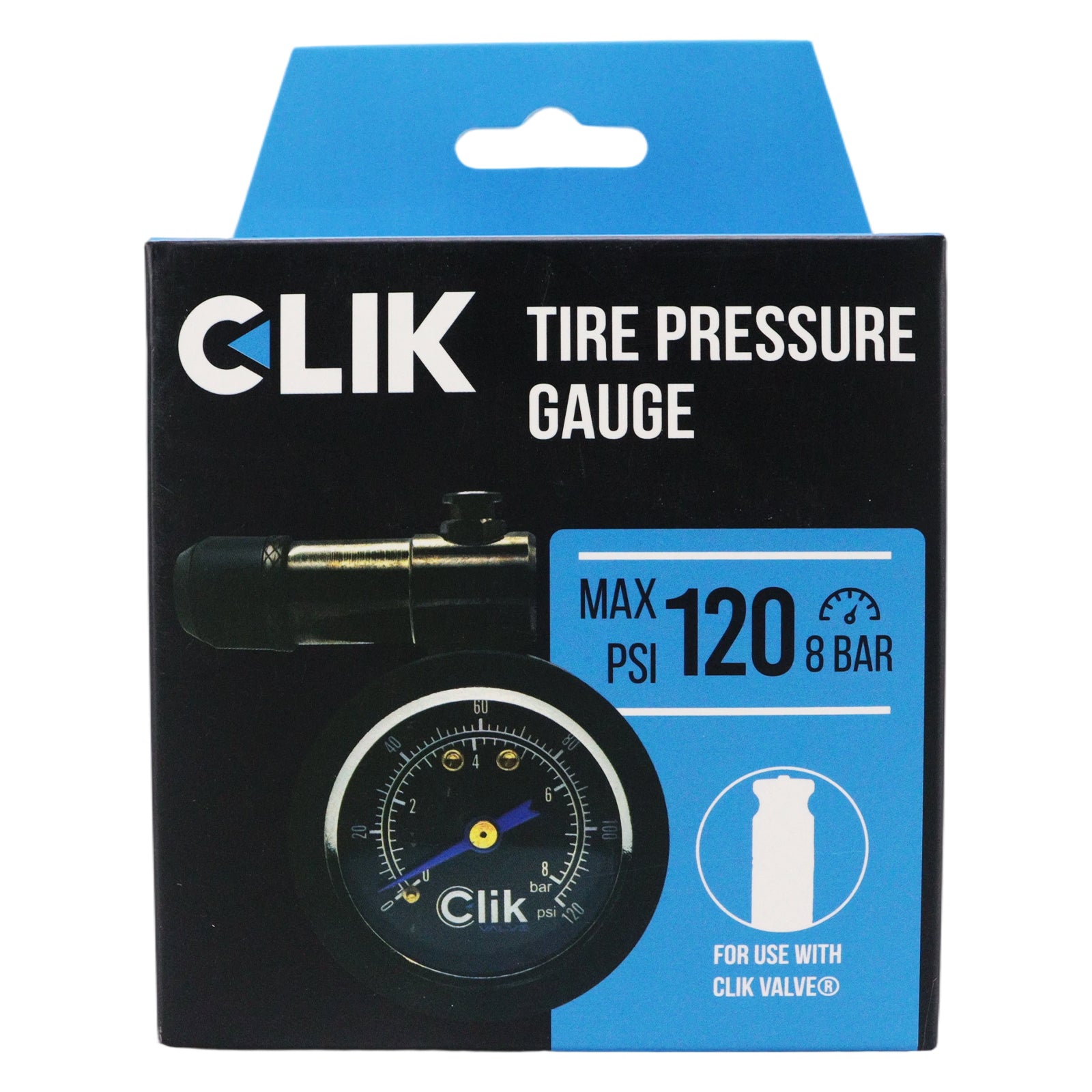 Mechanical Tire Pressure Gauge for Clik Valve (Upgraded Clik Inlet)
