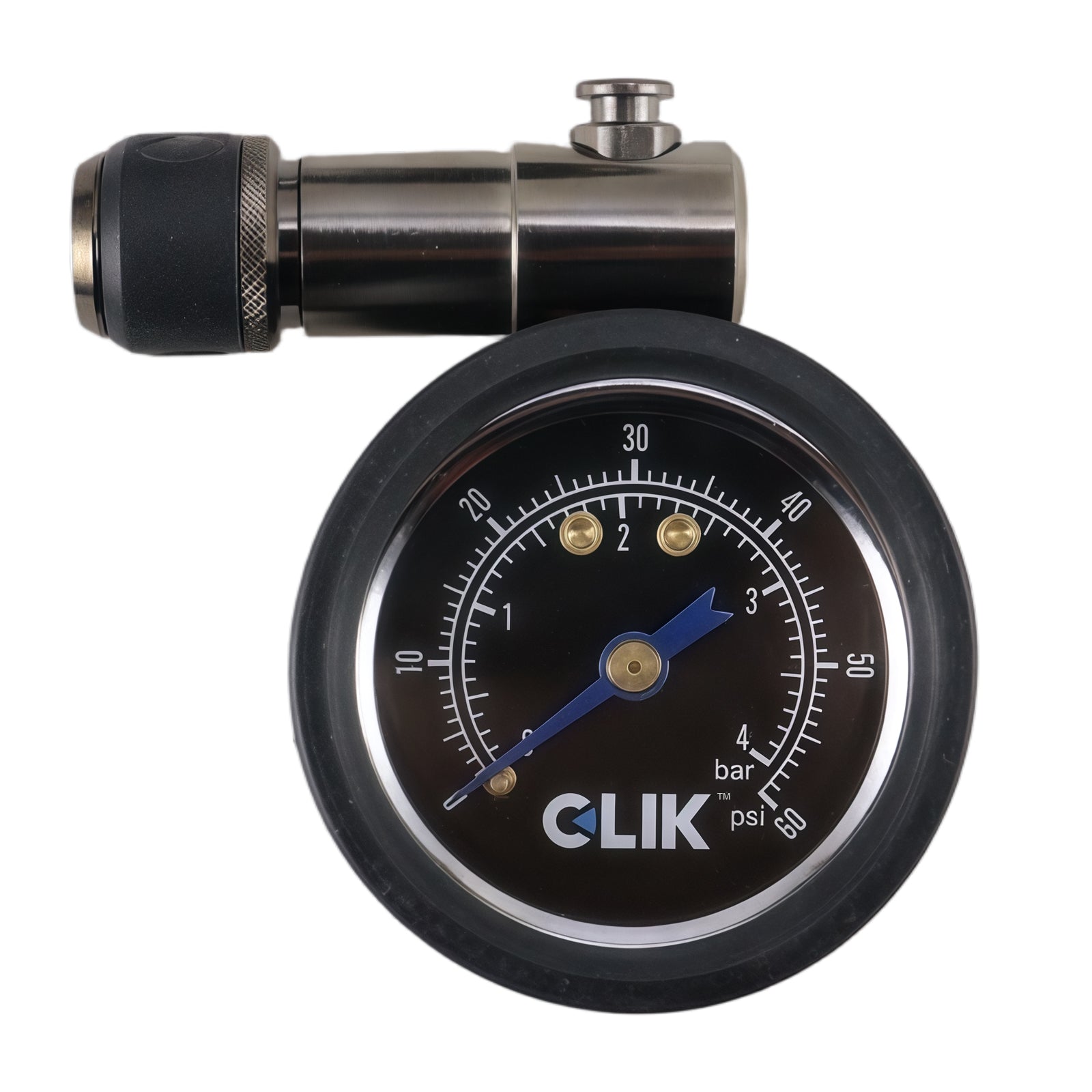 Mechanical Tire Pressure Gauge for Clik Valve (Upgraded Clik Inlet)