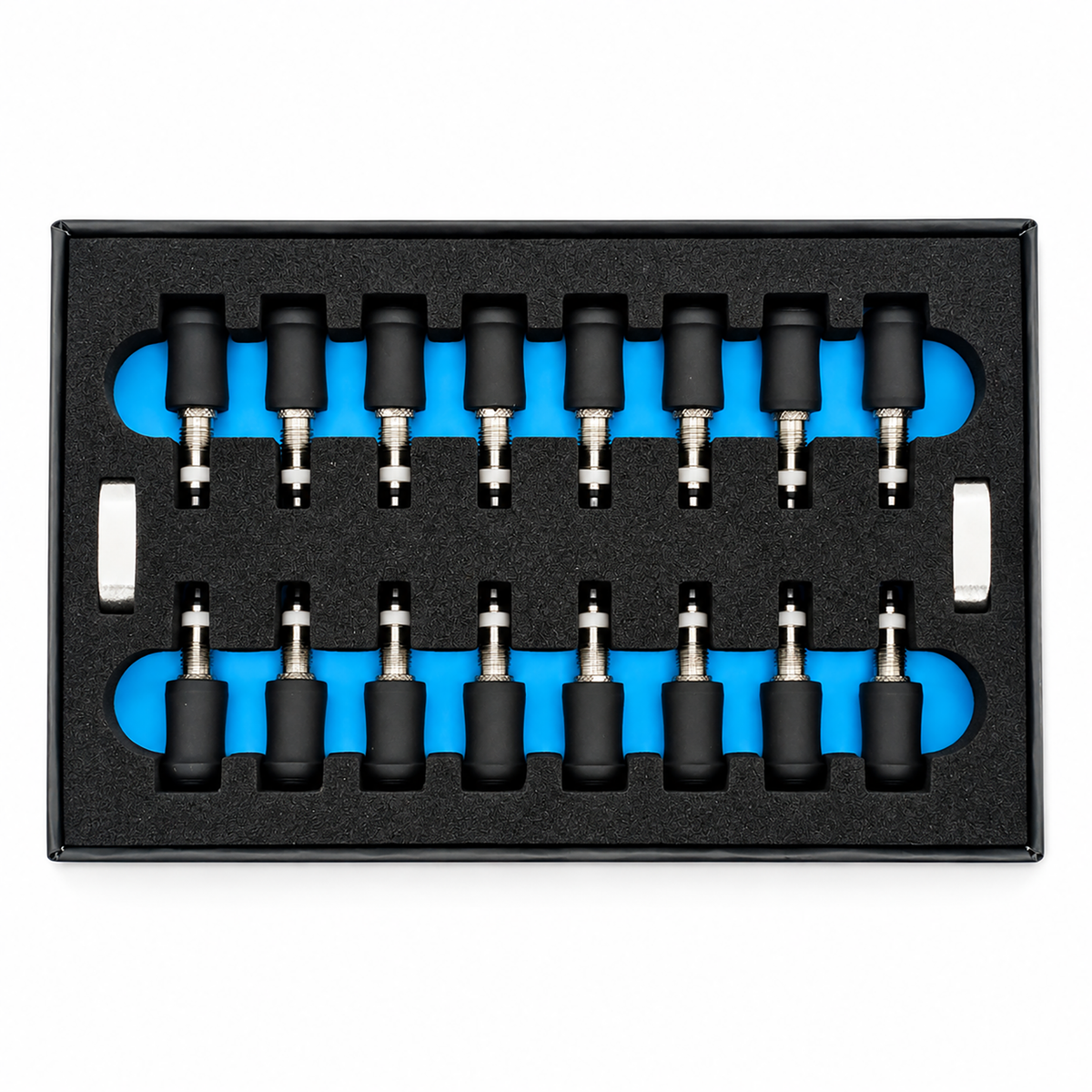 Clik Valve Pro Set 16 - Set of 16 Clik Cores (for Presta stems) & Dust Caps