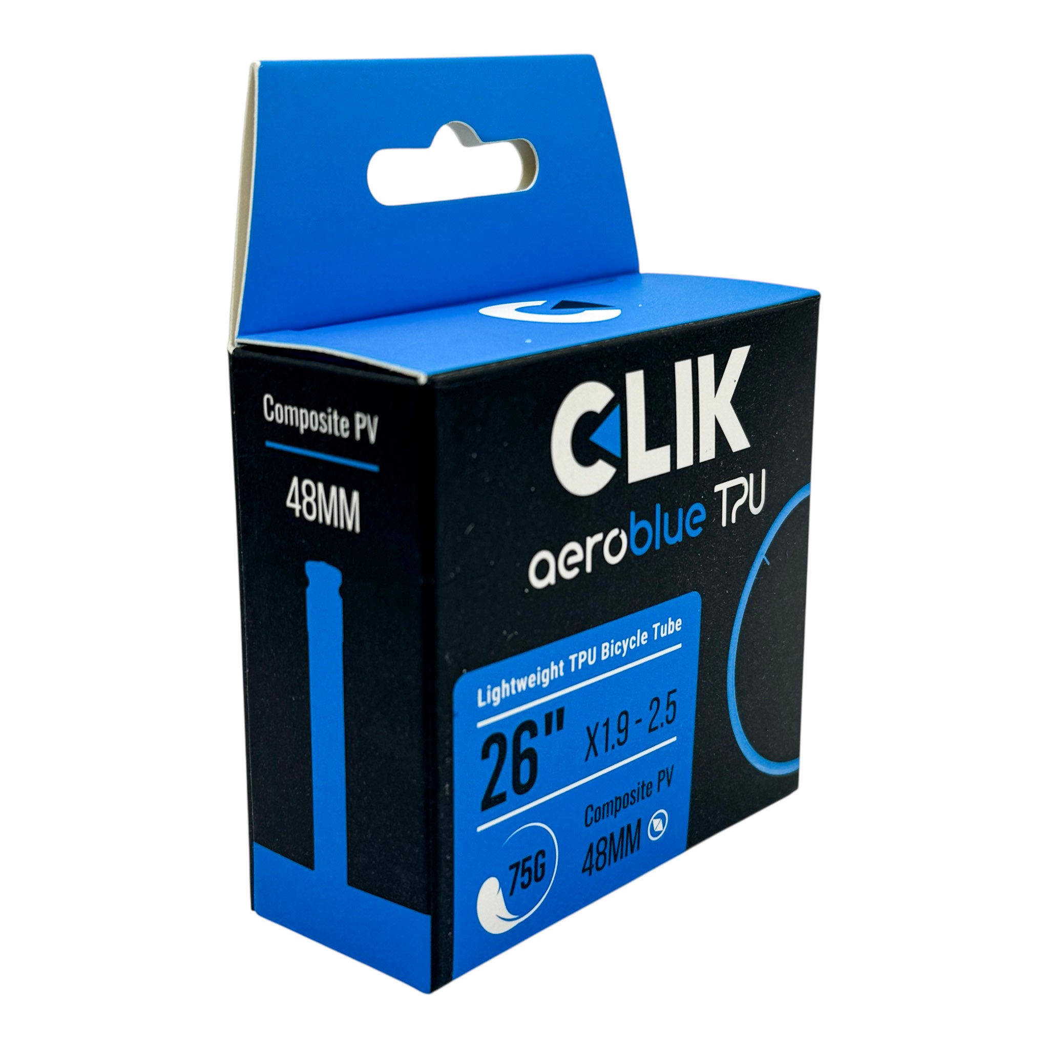Clik AeroBlue TPU Inner Tube – MTB Trail – Presta Stem with Clik Valve Core