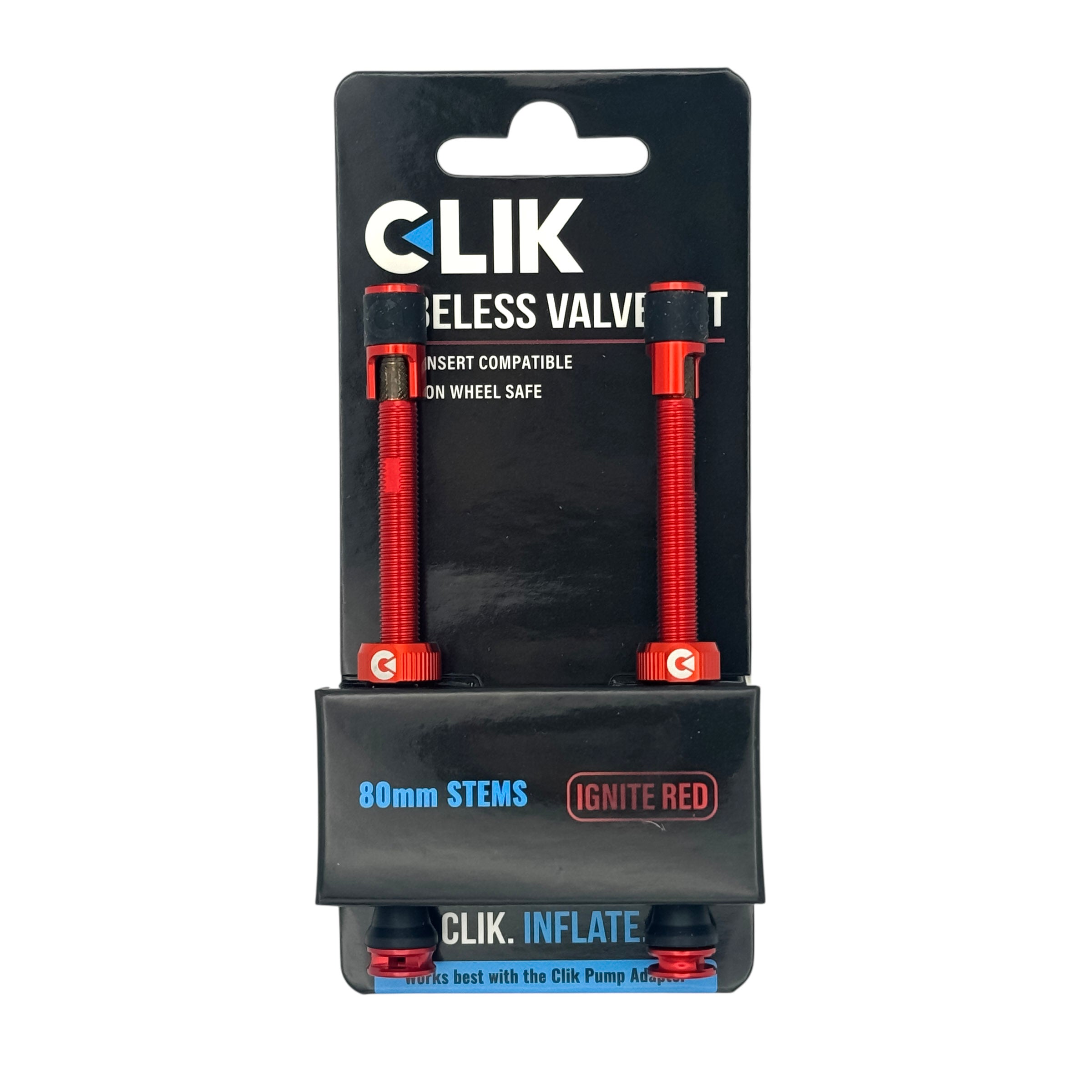 Clik Valve チューブレスバルブセット - ブラック