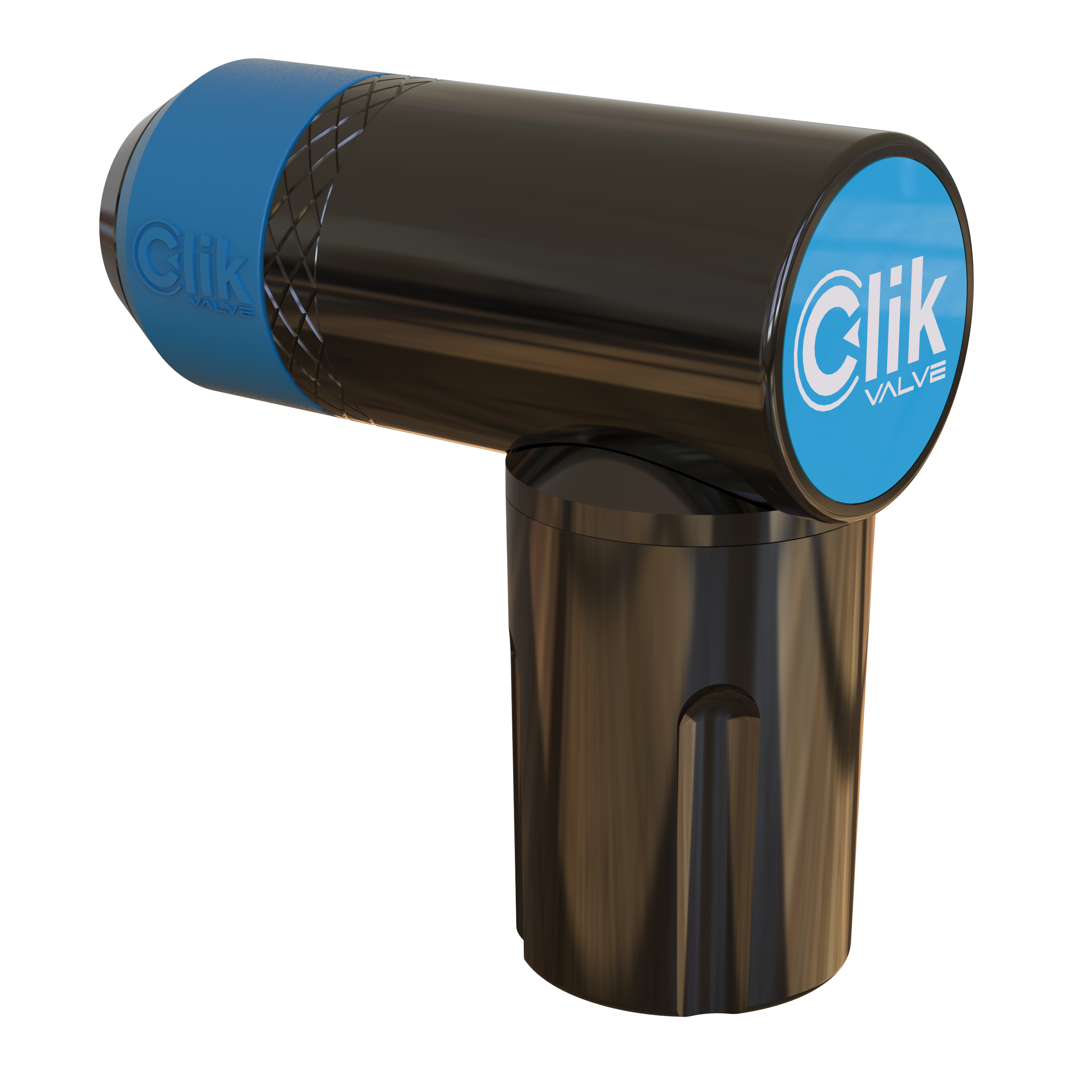 Clik 2-in-1 Right Angled Pump Head & Removeable Pump Adapter (Aluminum)