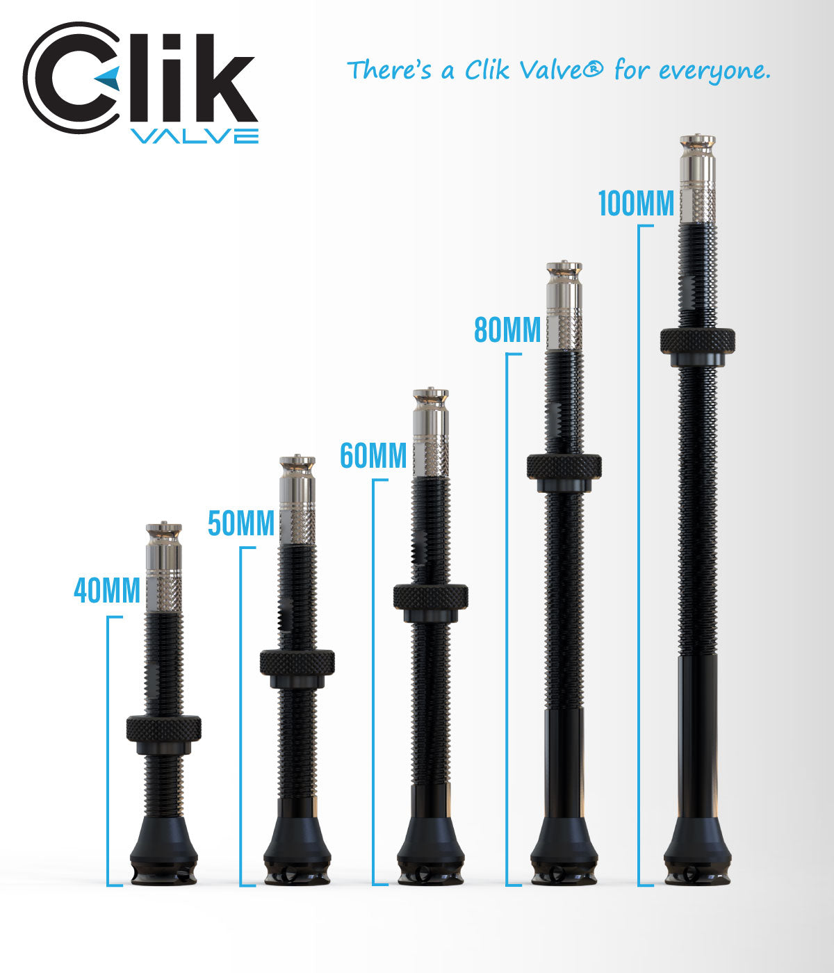 Clik Tubeless Valves & Pump Head Kit (Premium Edition)