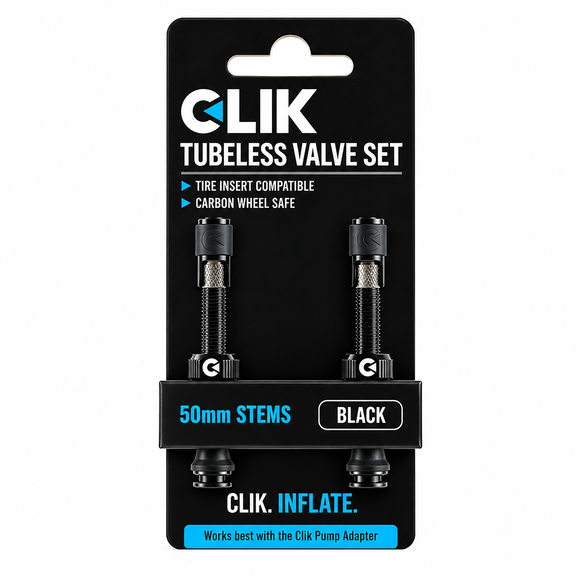 Clik Valve 無內胎氣門組 - 黑色