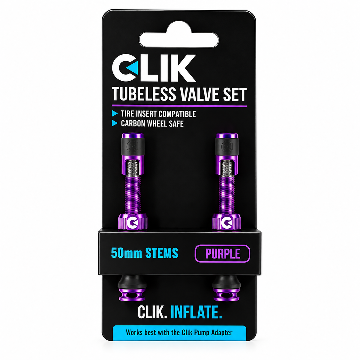 Clik Valve 無內胎氣門組 - 黑色