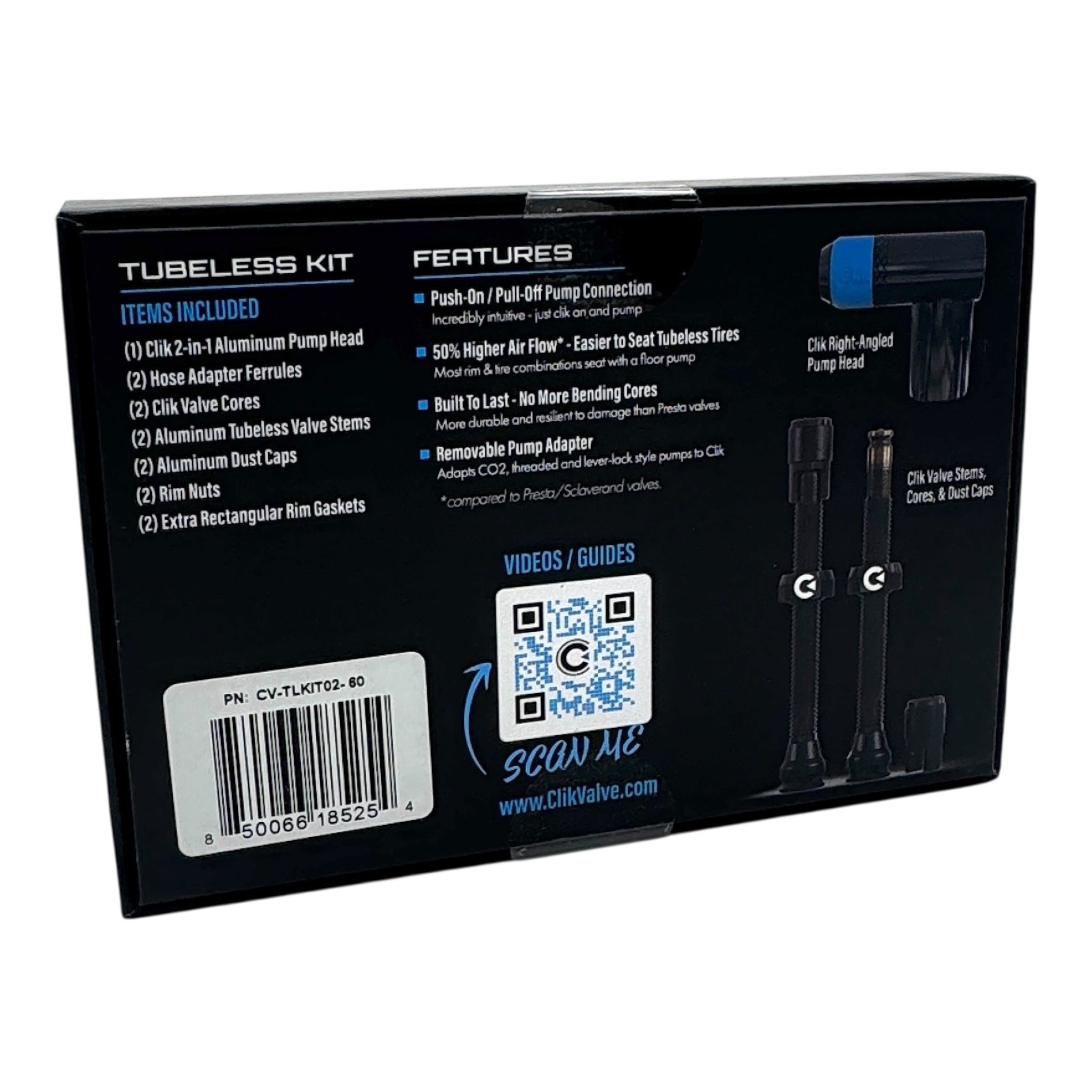 Clik 無內胎閥門和幫浦頭套件（高級版）