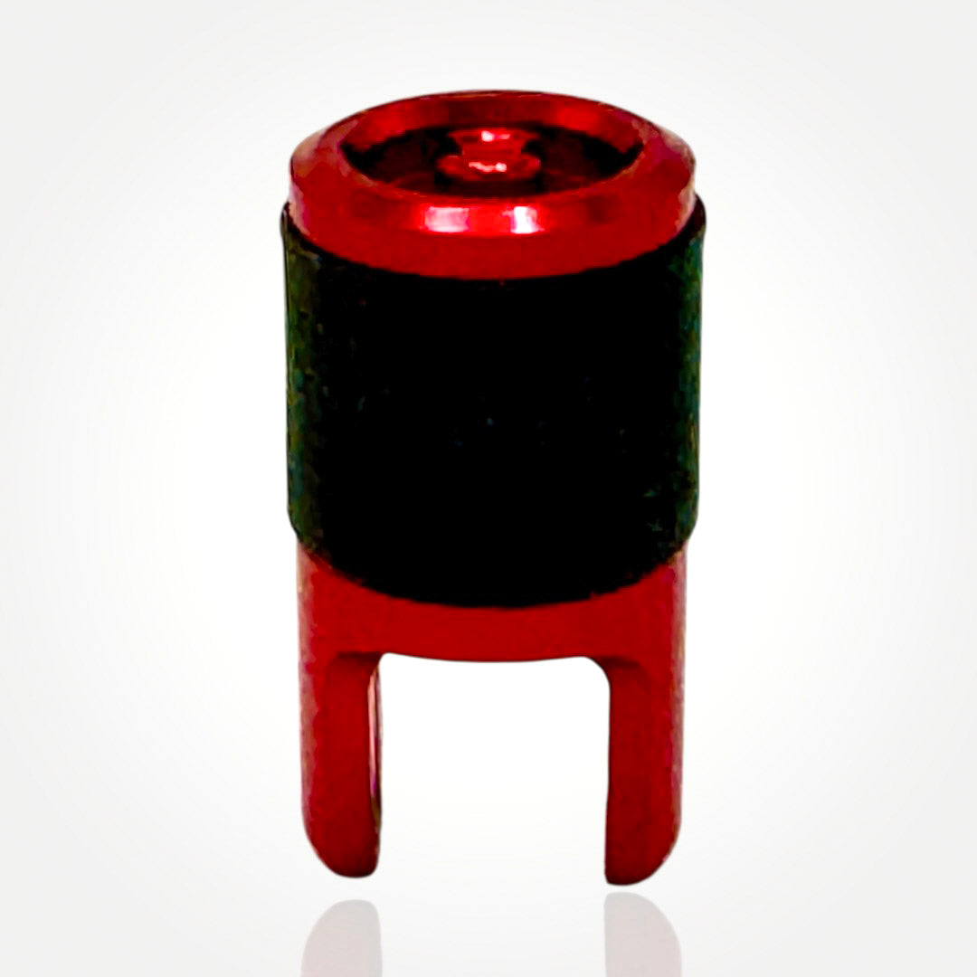 Clik Valve Quik Dust Caps (Set of 4) - Aluminum Clik-On / Pull-Off Caps with Built-In Valve Tool