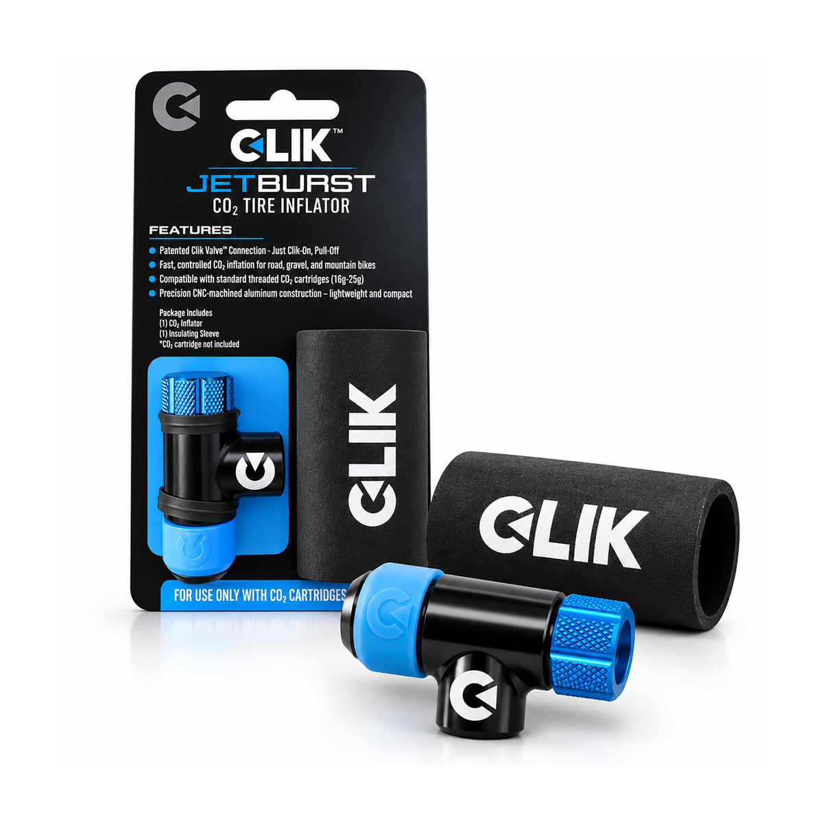 Clik™ JetBurst CO2 Inflator (Clik CO2 Inflator - Cartridge not included)