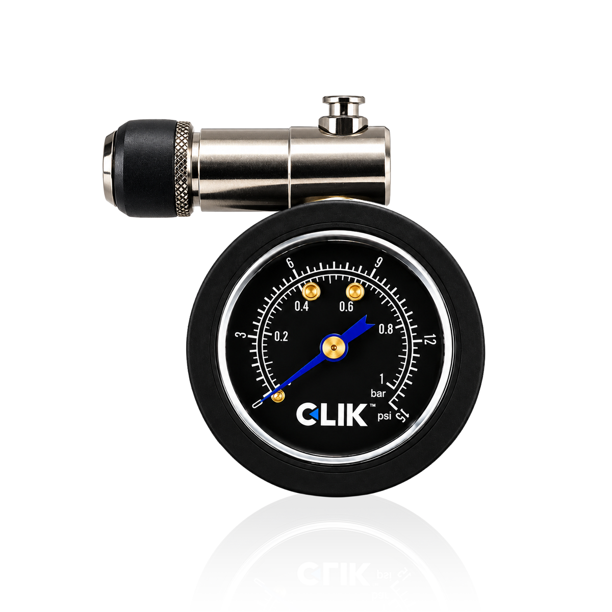 Mechanical Tire Pressure Gauge for Clik Valve (Upgraded Clik Inlet)