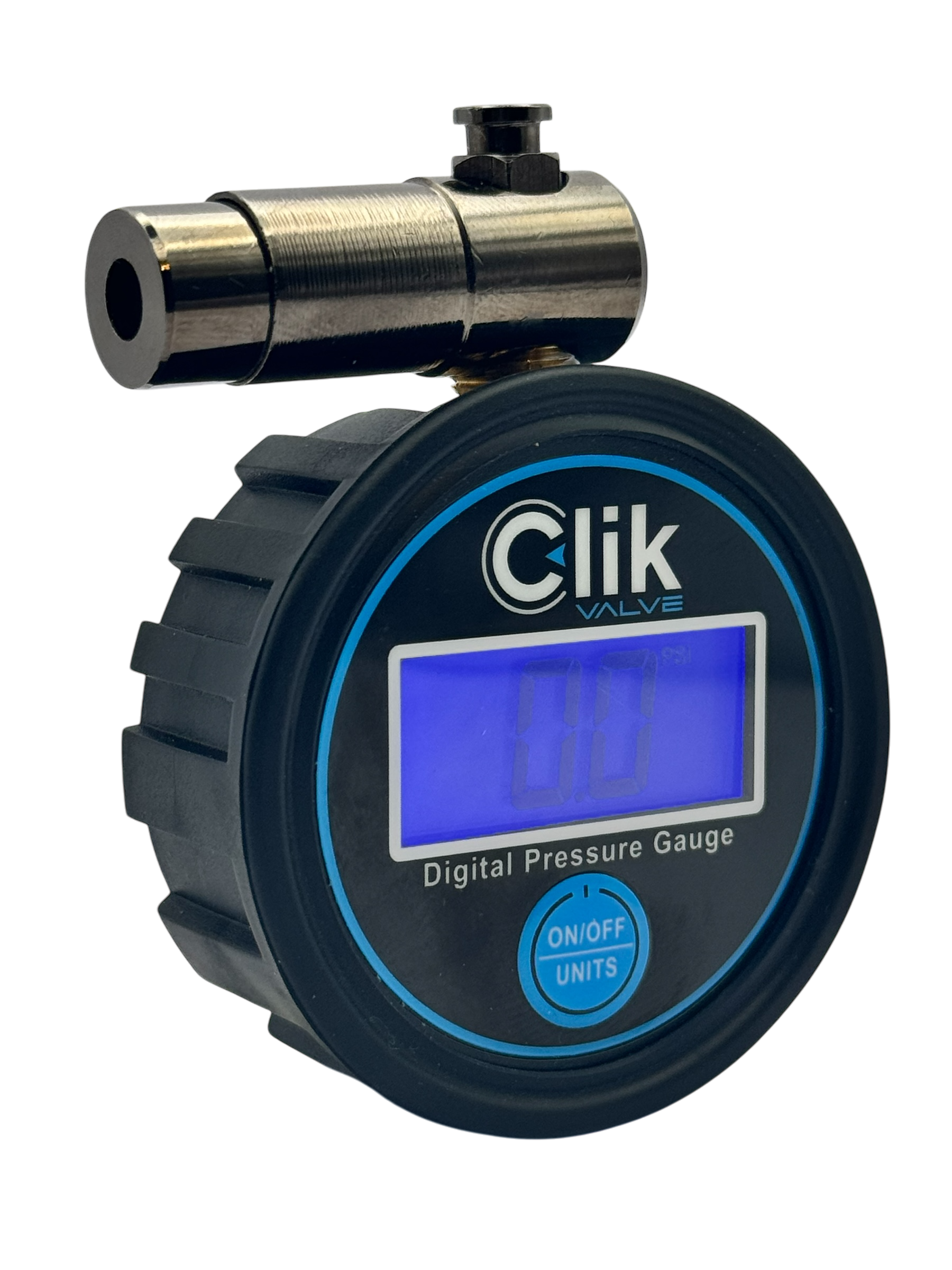 Clik Valve Digital Tire Pressure Gauge (0-200 psi / 13.5 bar)