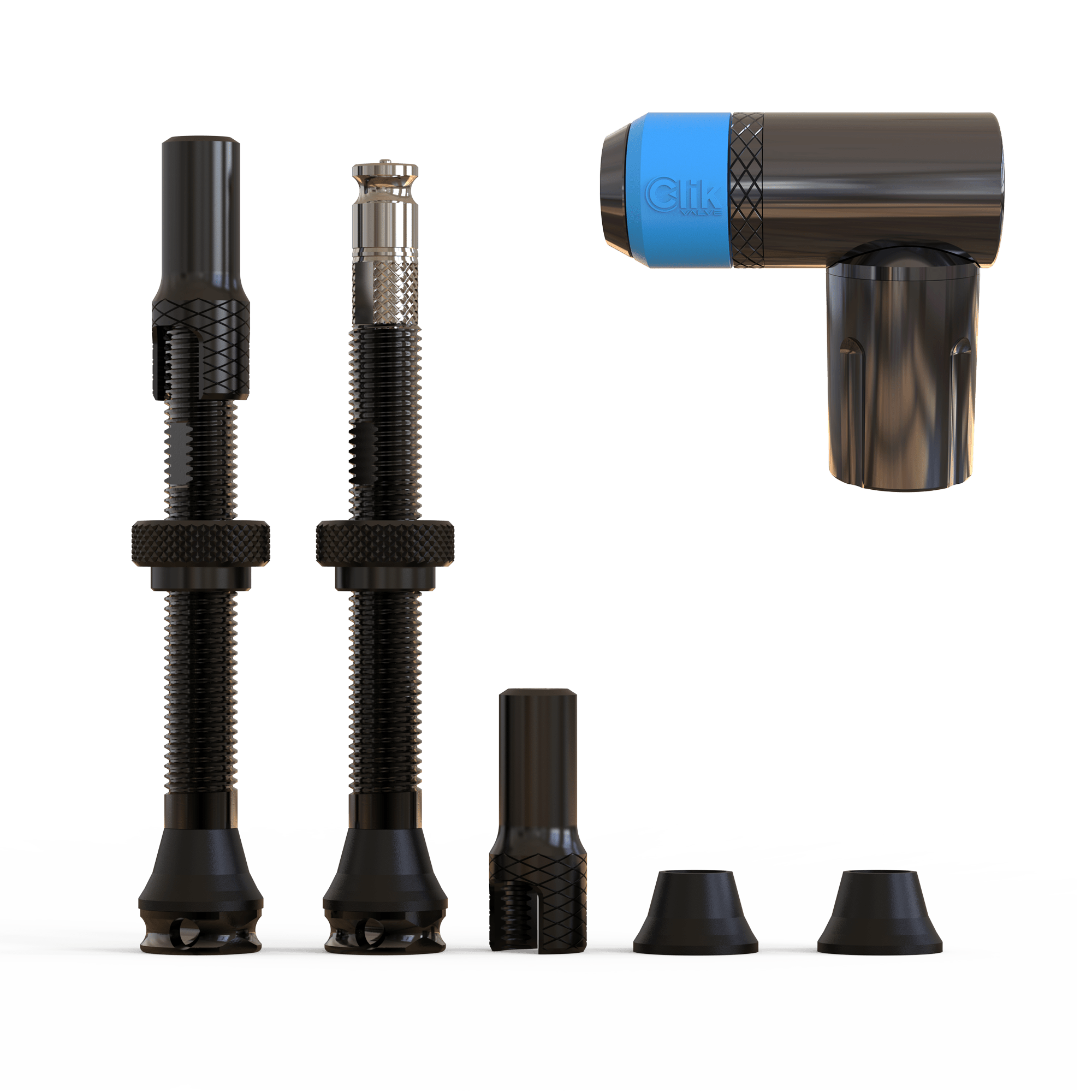 Clik Tubeless Valves & Pump Head Kit (Premium Edition) - Clik Valve