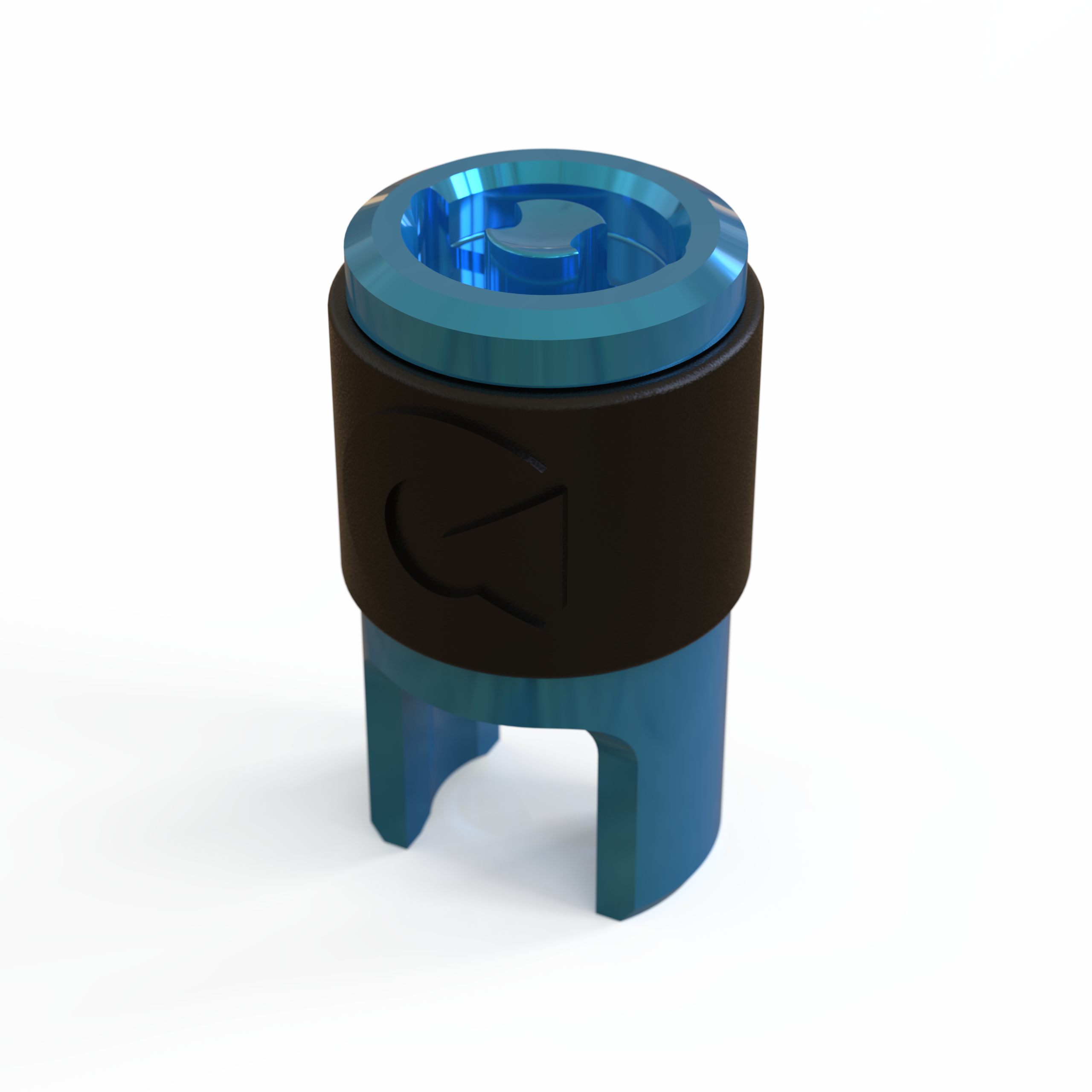 Clik Valve Quik Dust Caps (Set of 4) - Aluminum Clik-On / Pull-Off Caps with Built-In Valve Tool