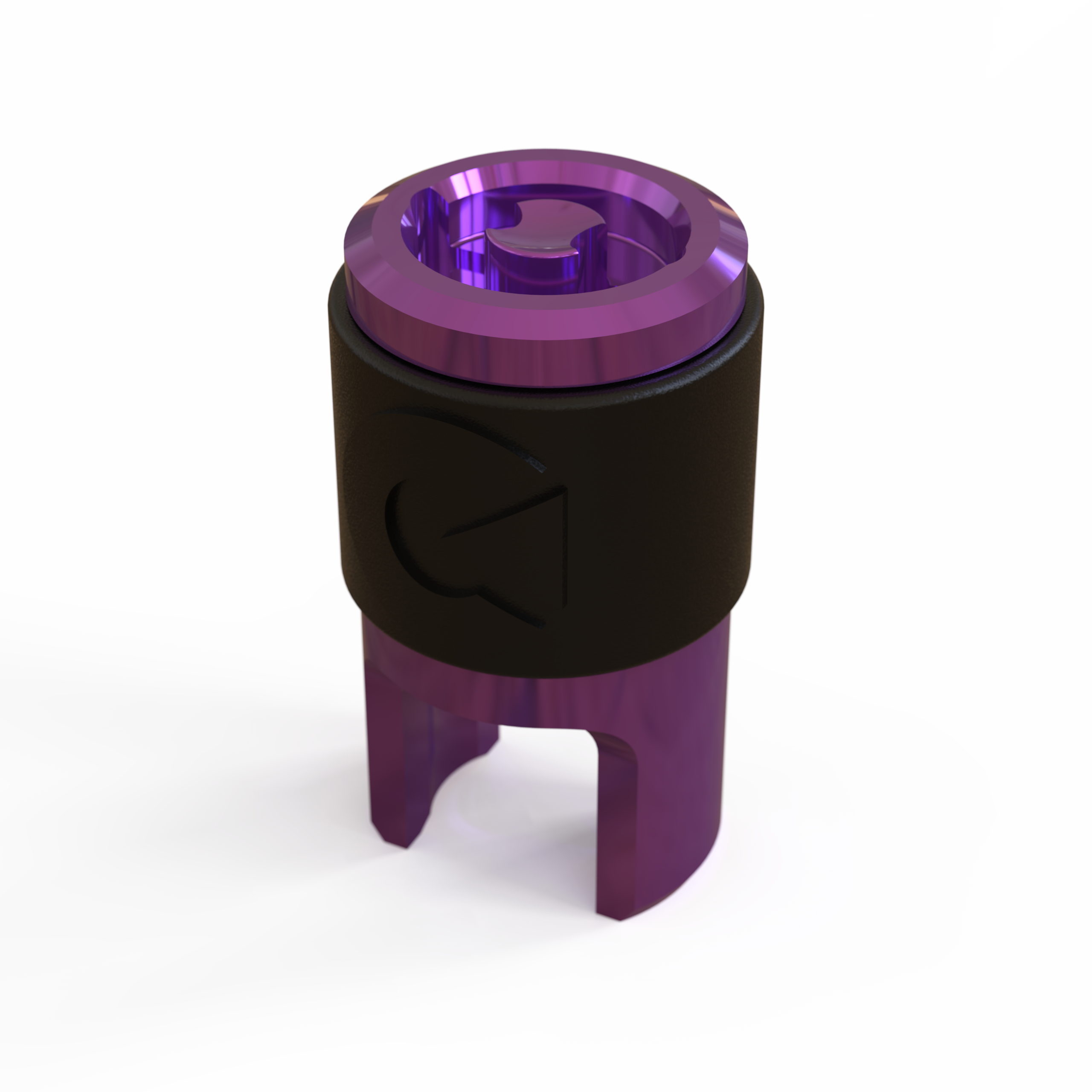 Clik Valve Quik Dust Caps (Set of 4) - Aluminum Clik-On / Pull-Off Caps with Built-In Valve Tool