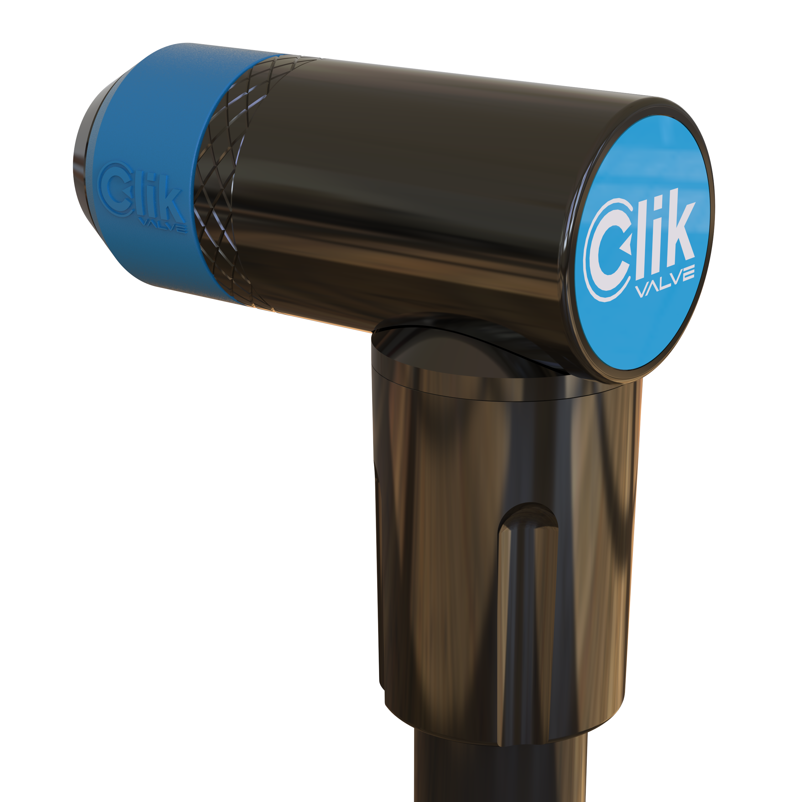 Clik 2-in-1 Right Angled Pump Head & Removeable Pump Adapter (Aluminum)